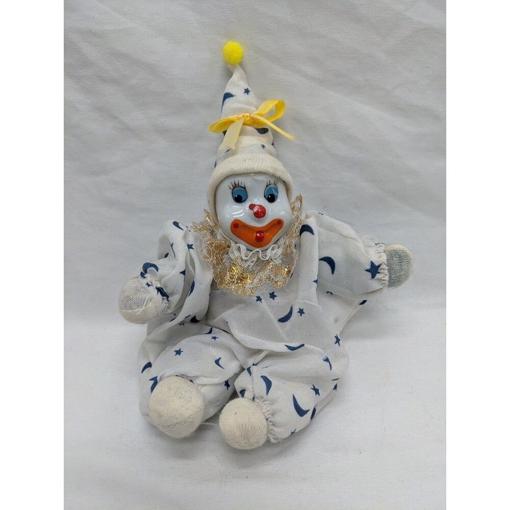 Clown In Moon Star Pajama Outfit 7" Figurine